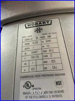 Hobart HL200 Legacy 20-Quart 3-Speed Mixer With Whip & Meat Grinder Attach-120V