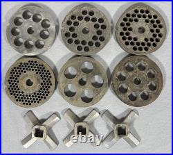 Hobart & L&W Meat Grinder Plates Knives Lot #12 Commercial Pierre Chambrin