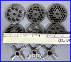 Hobart & L&W Meat Grinder Plates Knives Lot #12 Commercial Pierre Chambrin