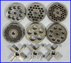 Hobart & L&W Meat Grinder Plates Knives Lot #12 Commercial Pierre Chambrin