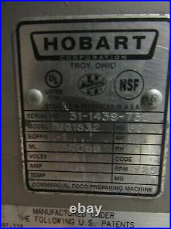 Hobart MG1532 Meat Grinder / Mixer 208 Volt 3 Phase