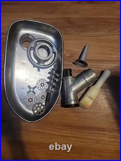 Hobart Meat Grinder Attachment with Pan and Many Attachments See Photos