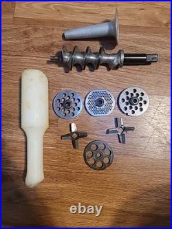 Hobart Meat Grinder Attachment with Pan and Many Attachments See Photos
