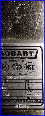 Hobart Meat Grinder Model 4812 1/2 HP 1725 RPM 7.5 Amps Warranty