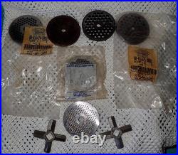 Hobart Meat Grinder Plates and Blades Lot Commercial