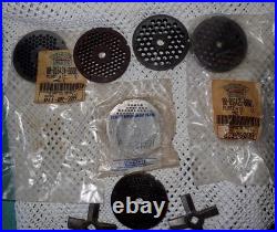 Hobart Meat Grinder Plates and Blades Lot Commercial