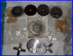 Hobart Meat Grinder Plates and Blades Lot Commercial
