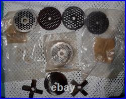 Hobart Meat Grinder Plates and Blades Lot Commercial Hobart Meat Grinder Plates and Blades Lot Commercial