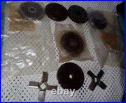 Hobart Meat Grinder Plates and Blades Lot Commercial