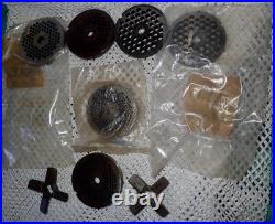 Hobart Meat Grinder Plates and Blades Lot Commercial