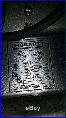Hobart Model 4612 Meat Grinder with Feed Tray