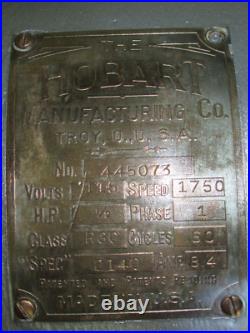 Hobart Model 622 Hub Size 22 Meat Grinder 1 Phase 115V Power Head Unit 1/2 HP