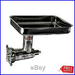 Hobart-Style Meat Grinder Chopper Attachment, Stainless Steel #12 Hub Grin New