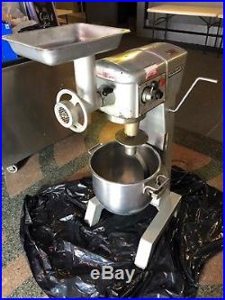 Hobart d300t mixer with meat grinder attachment and dough hook