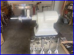 Hobart meat grinder 4322 with remote and accessories as shown serviced and ready