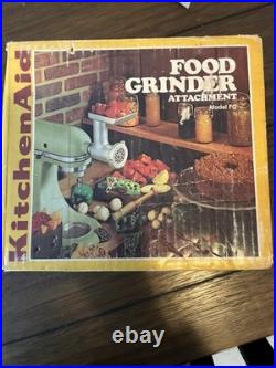 KitchenAid Food Grinder Attachment With Metal Plate & Stomper Model FG Hobart