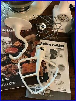 KitchenAid Hobart K45SS Tilt-Head Stand Mixer Meat Grinder & Pouring Shield