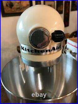 KitchenAid Hobart K45SS Tilt-Head Stand Mixer Meat Grinder & Pouring Shield