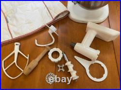 KitchenAid Hobart Model K5-A Mixer with Bowl, Meat Grinder, Attachments, Cover