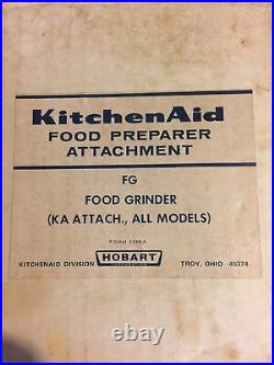 Kitchenaid Food Preparer Attachment Meat Grinder Hobart