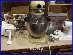 Kitchenaid stand mixer 5 quart. Vintage color & style. Vintage attachments