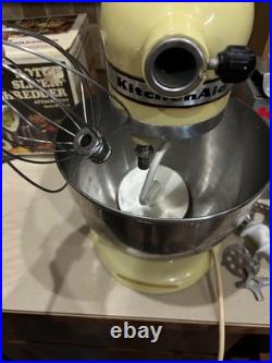 Kitchenaid stand mixer 5 quart. Vintage color & style. Vintage attachments