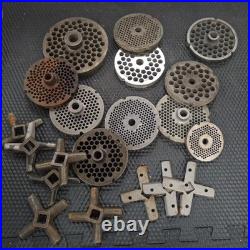 Lot of 20- Various Hobart & Etc Meat Grinder Plates & Knife Blades- New and Used