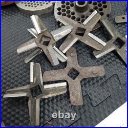 Lot of 20- Various Hobart & Etc Meat Grinder Plates & Knife Blades- New and Used