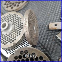 Lot of 20- Various Hobart & Etc Meat Grinder Plates & Knife Blades- New and Used