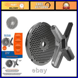 Meat Grinder Plate & Knife Set 1/8 Hole, Compatible with Hobart, Biro, LEM, T