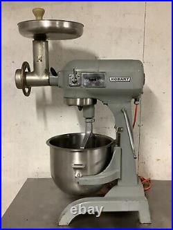Mixer Hobart A-200 20qt with paddle and meat grinder attachment 1ph 115v Tested