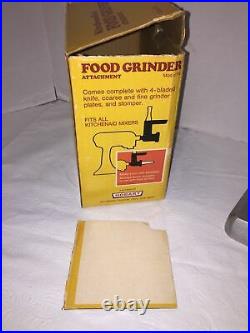 New Kitchen Aid Food Grinder Hobart Model FG METAL Mixer Attachment Plus Stuffer