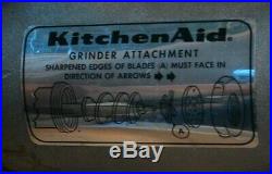 RARE KitchenAid FG Food Chopper Meat Grinder METAL Attachment Hobart Mixer