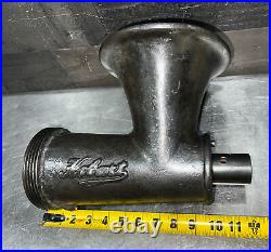 Rare Genuine VTG Hobart Short Shaft Size 32 Meat Grinder Head. Bowl & Cylinder