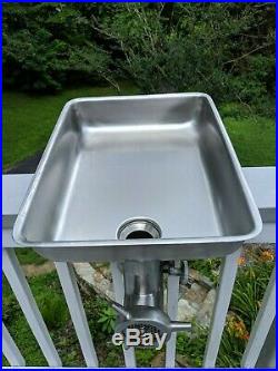 Restaurant Stainless #22 Hub Meat Grinder Attachment Tool & Feed Tray (Hobart)