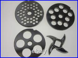 Smokehouse Chef 4 Pc Set Size 12 Meat Grinder Plates And Knive For Lem Cabelas