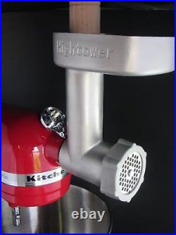 Steel Meat Grinder Attachment for KitchenAid Mixers. Discs Textured Meat. 5-Year