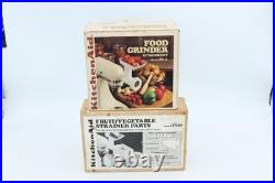 TWO SETS Vintage KITCHEN AID Food/Meat Grinder, Fruit/Vegetable Strainer withBoxes