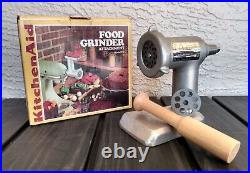 Vintage 1976 Yellow KitchenAid Mixer withFood Preparer + Food Grinder attachments