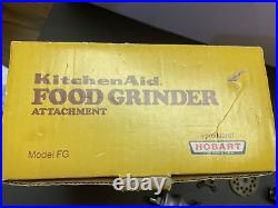 Vintage ALL METAL KitchenAid Food Grinder Attachment Model FG Hobart withBox