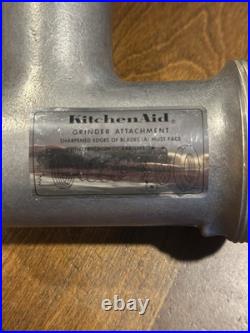 Vintage All Metal Hobart KitchenAid Food Grinder Attachment for Stand Mixers