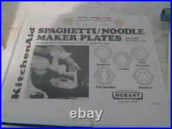 Vintage Hobart Kitchenaid Grinder + Pasta Die Set Attachment