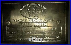 Vintage Hobart Meat Grinder 4332 1.5HP 1 PH Runs On 115V! Read Details For 220V