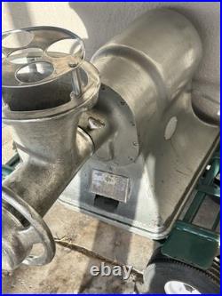 Vintage Hobart Meat Grinder Model 4332 S Complete With Grinder Feed Pan WORKS