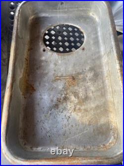 Vintage Hobart Meat Grinder Model 4332 S Complete With Grinder Feed Pan WORKS