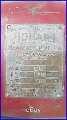 Vintage Hobart Meat Grinder Model 622 1/2 HP 110 Single Phase Speed 1725 No 22A
