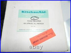 Vintage KITCHEN AID Hobart FOOD GRINDER CHOPPER ATTACHMENT Metal #FG FGA NEW