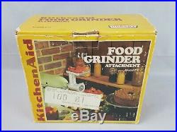 Vintage KitchenAid Food Chopper Meat Grinder Attachment Hobart FG Metal Rare Box