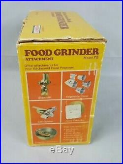 Vintage KitchenAid Food Chopper Meat Grinder Attachment Hobart FG Metal Rare Box