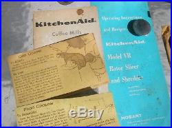 Vintage KitchenAid Food Chopper Meat Grinder/Slicer Shredder/Can Opener/& Guides